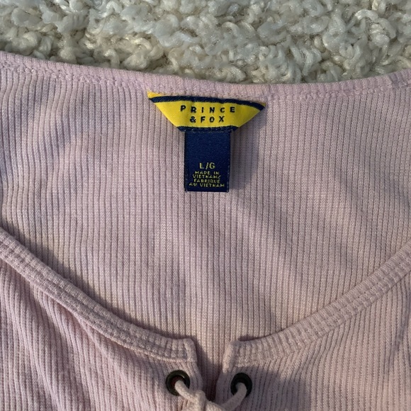 Pink Laced up Tank - Picture 2 of 4